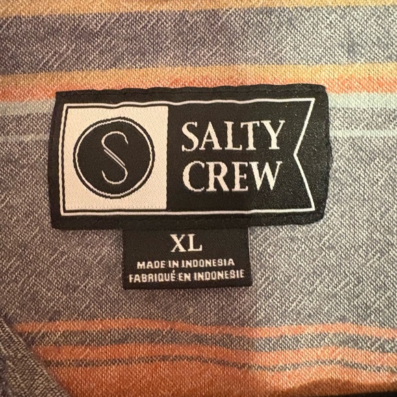 Salty Crew Men's Multicolor Striped Button Down Shirt - Picture 3 of 7